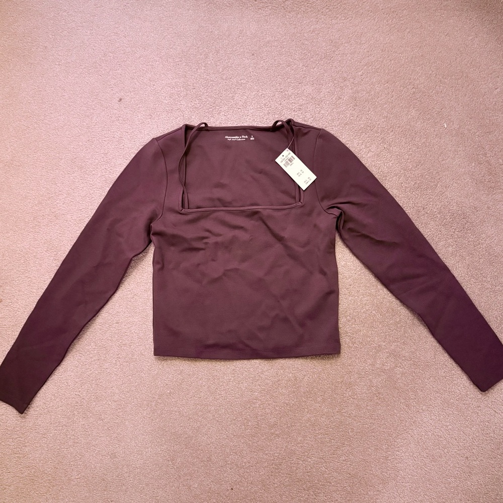 Abercrombie square neck shirt (Brown S)